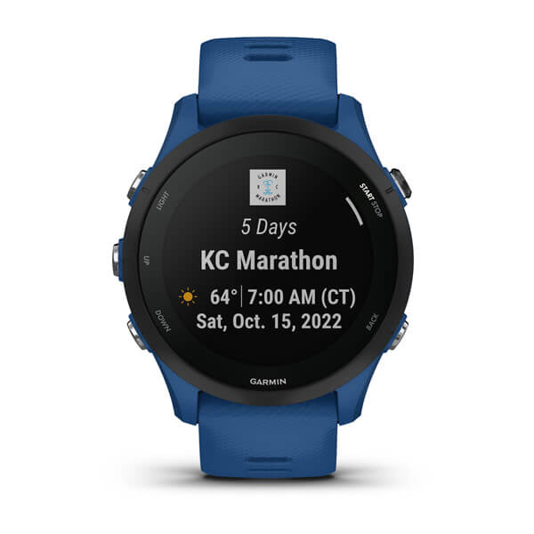 Garmin Forerunner 255 Basic – Smartwatch – 46 mm, 1,1", GPS, MIP, Gorilla Glass 3, 5 ATM, Tidal Blue