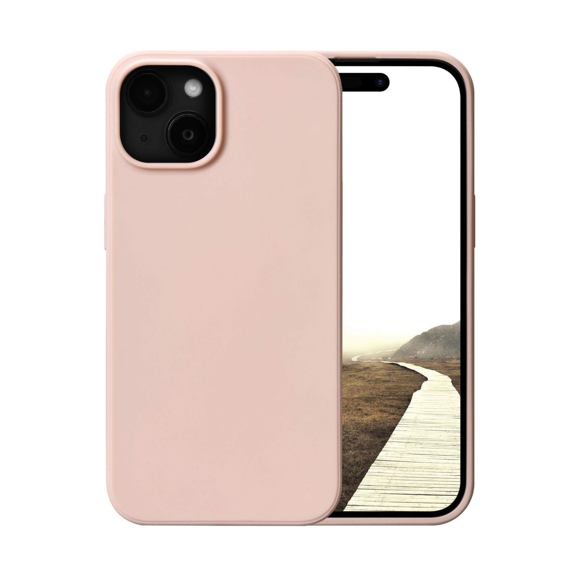 dbramante1928 Greenland Backcover – für Apple iPhone 15 Plus, Recycling-Kunststoff, Pink Sand