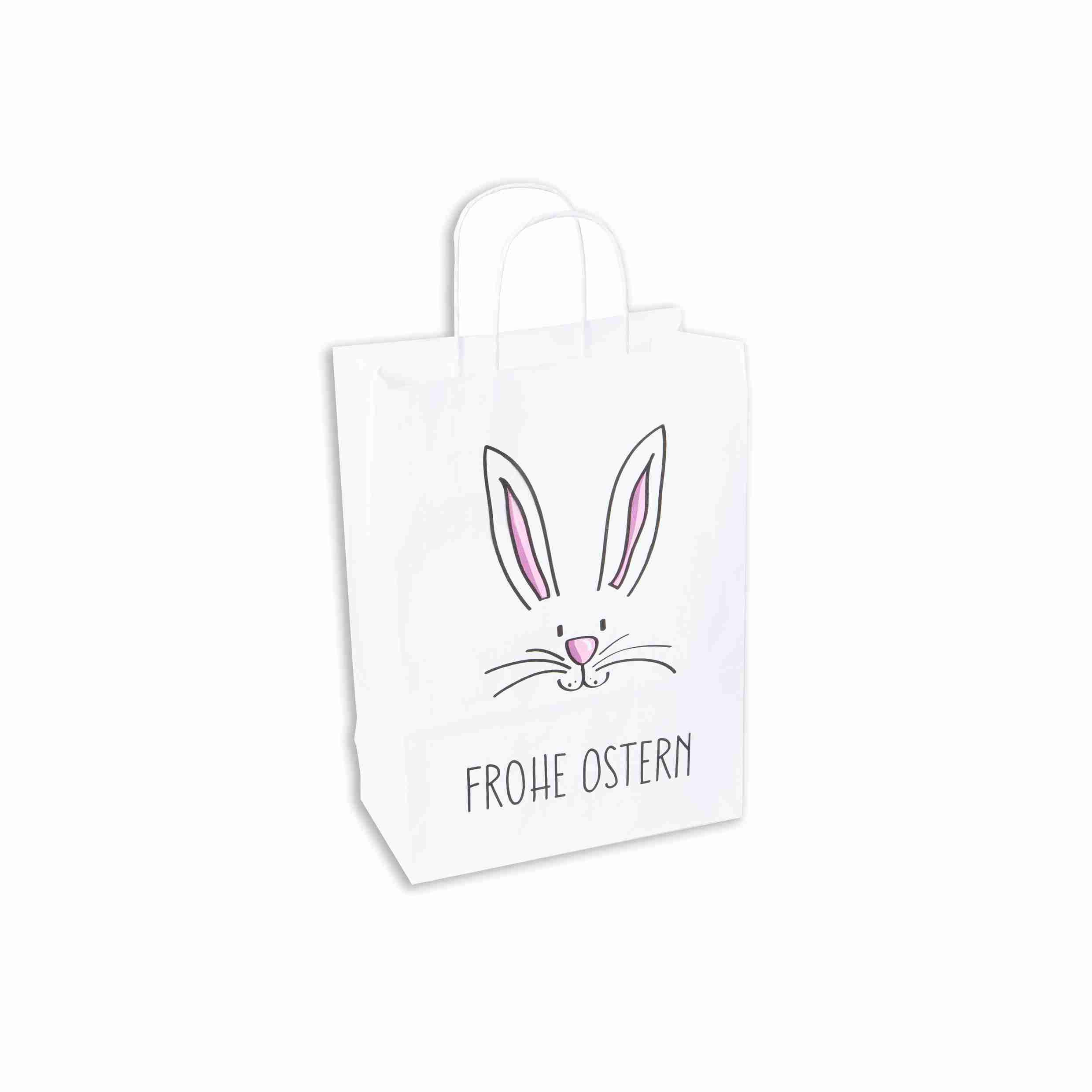 Model Geschenktasche Osterhasen-Motiv – 220 × 310 × 100 mm – Ostern – 1 Stk., ab 250 Stk.