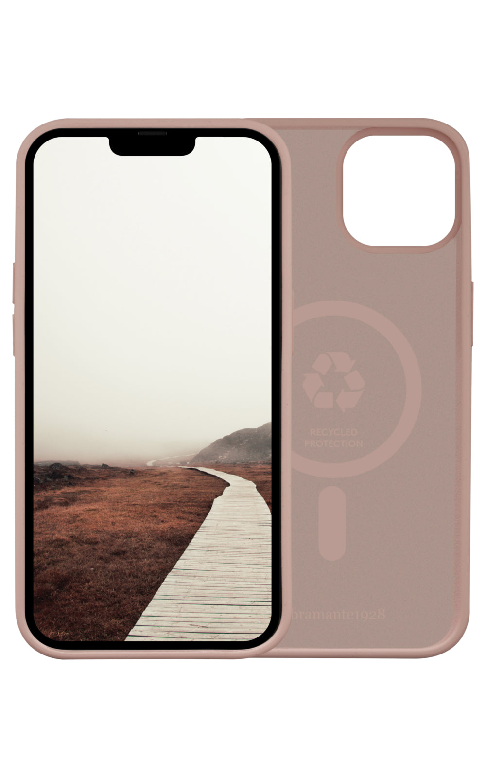 dbramante1928 Monaco – Backcover – für Apple iPhone 14, Recycling-Kunststoff, Pink Sand