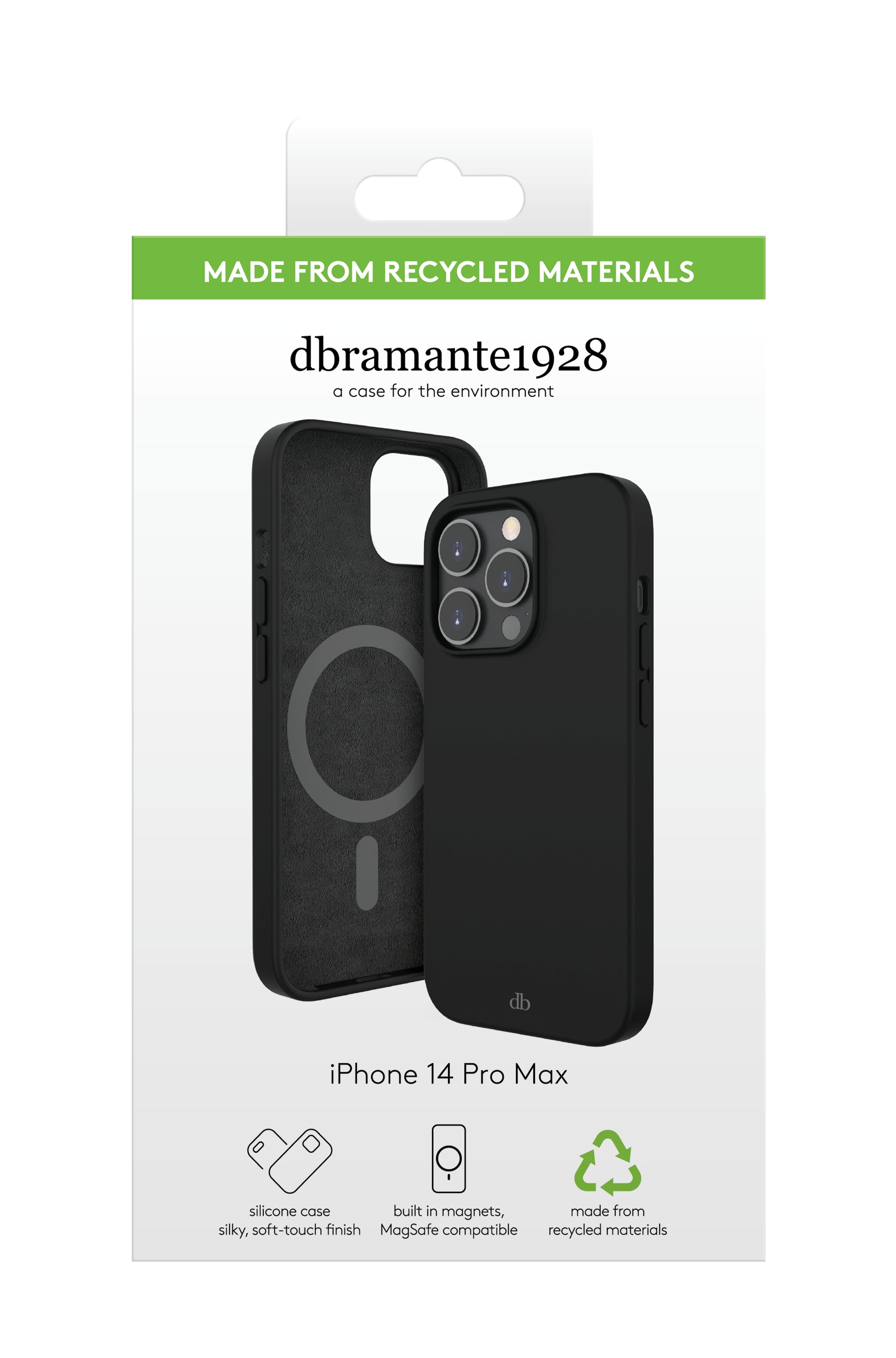 dbramante1928 Monaco – Backcover – für Apple iPhone 14 Pro Max, Recycling-Kunststoff, Blau