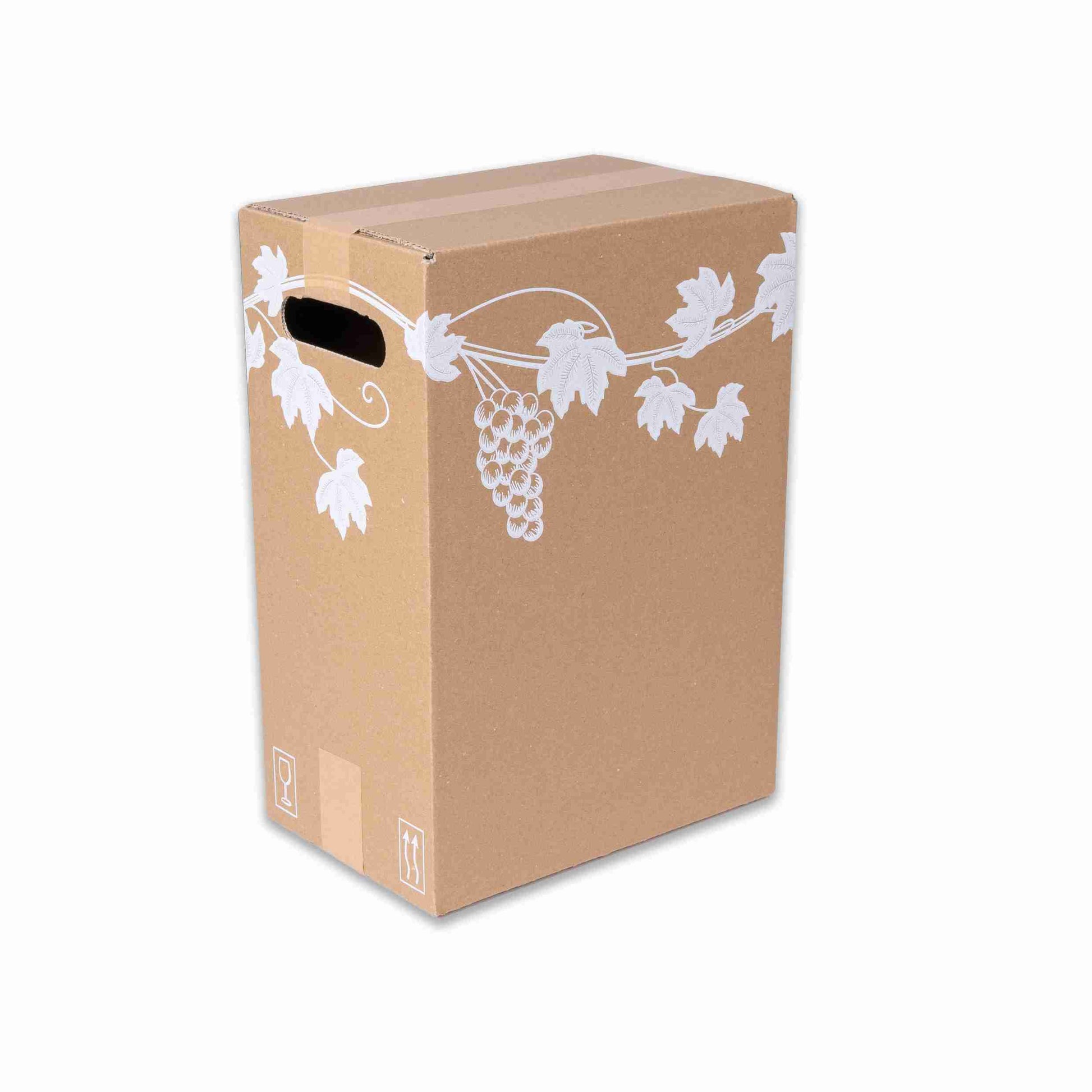 Model Weinversandkarton – für 6 × 0,75 l, max. 330 mm & Ø76 mm – 235 × 156 × 332 mm, braun, Wellkarton – 1 Palette (1'650 Stk.)