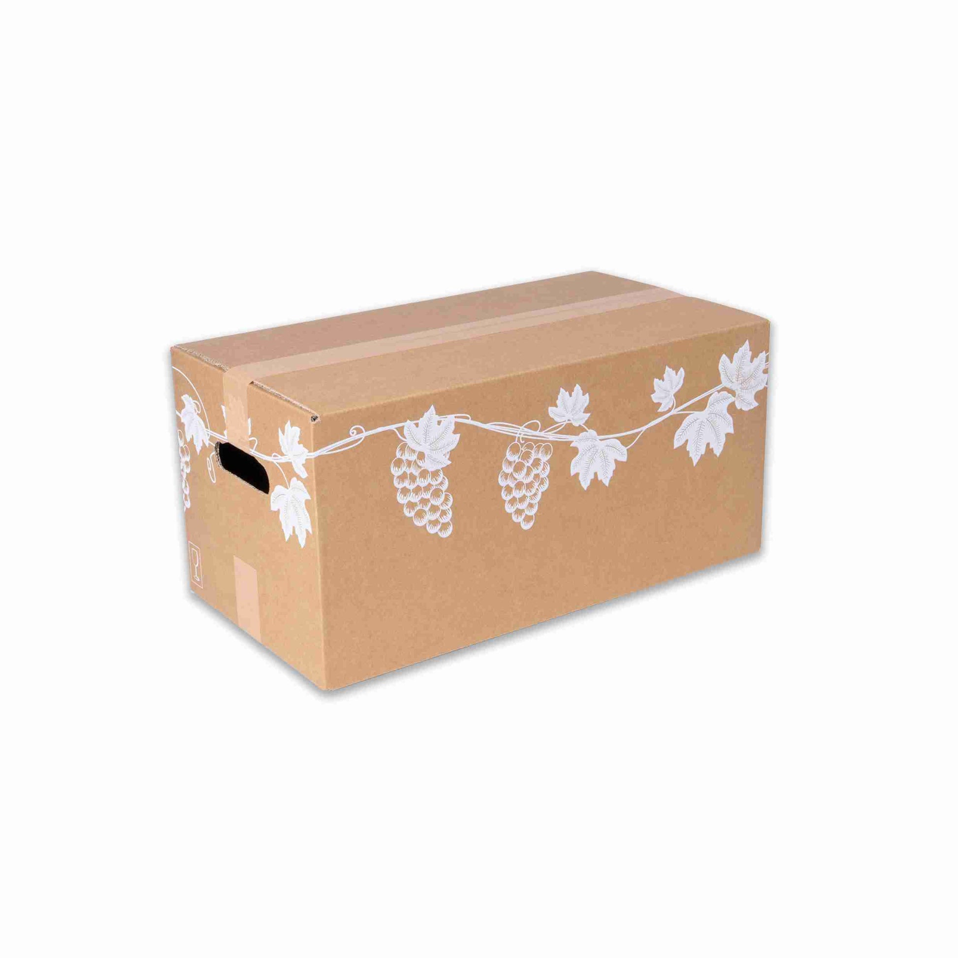 Model Weinpräsentkarton Braun – Innenmass 426 × 197 × 227 mm – für 12 Flaschen – 400 Stk.