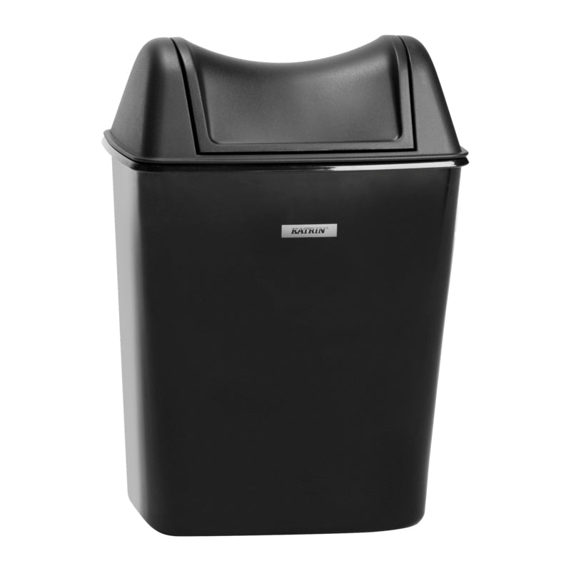 Katrin Tisch-Abfallbehälter – 8 l – Kunststoff, schwarz – B × H × T 240 × 360 × 170 mm