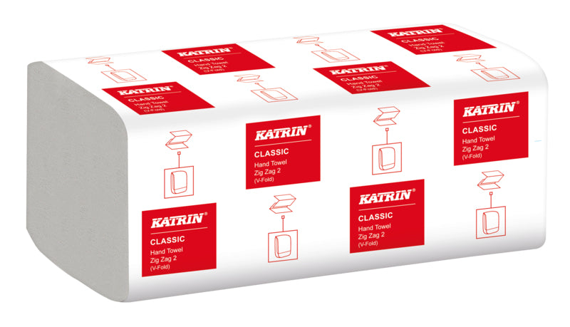 Katrin Falthandtuch – V-Falz, 2-lagig, Recycling-Zellstoff, Weiss, 224 × 230 mm, für Katrin Inclusive Medium