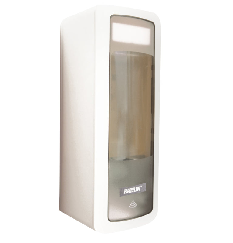 Katrin Spender für Seife und Desinfektionsmittel, Touchfree, 500 ml, Kunststoff, Weiss