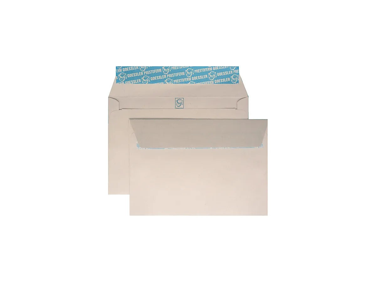 Goessler Couvert C4, ohne Fenster, grau, 120 g/m², Recyclingpapier – 250 Stk.