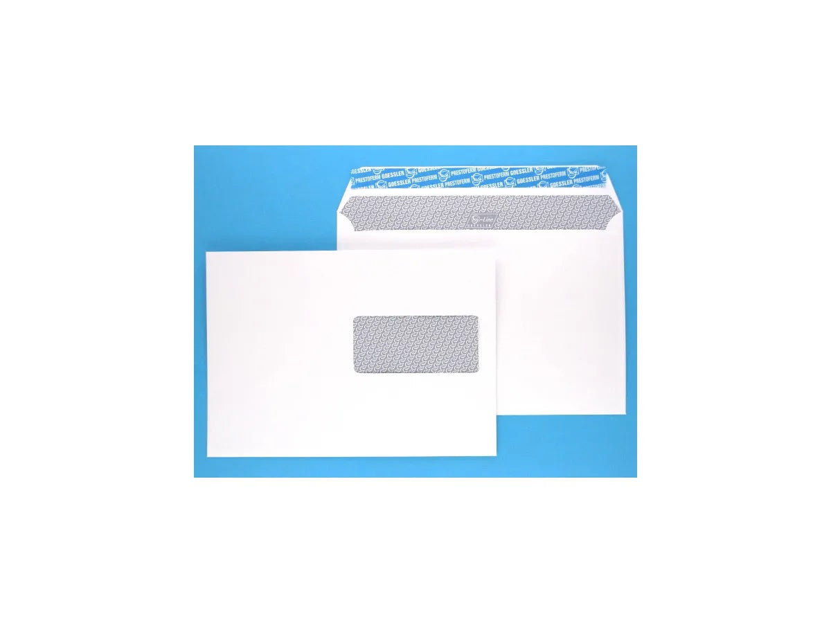 Goessler Couvert C5, Fenster links, weiss, 100 g/m² – 500 Stk.