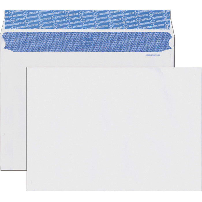 Goessler Couvert B4, ohne Fenster, selbstklebend, weiss, 135 g/m², Papier, Expanso – 100 Stk.