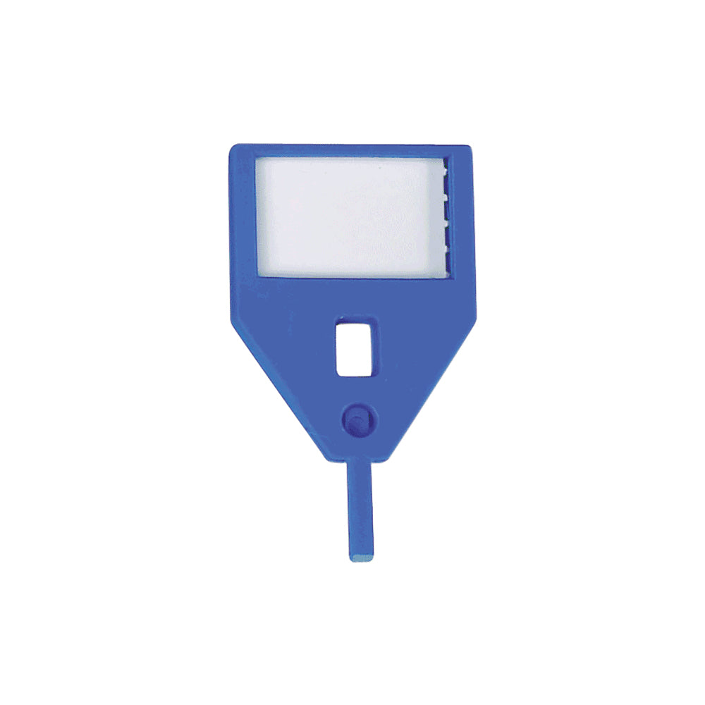Rieffel Schlüsselschild – Kunststoff, Blau, 10er-Pack