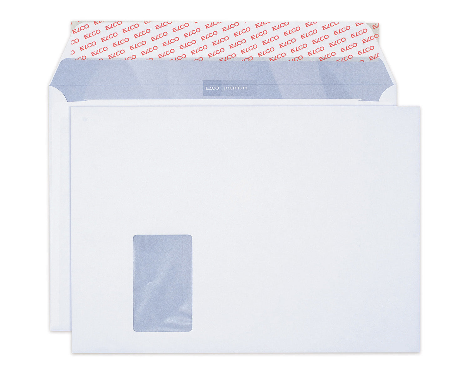 Elco Couvert C4, Fenster links, Haftklebung, hochweiss, 120 g/m², mit Innendruck – 25 Stk.