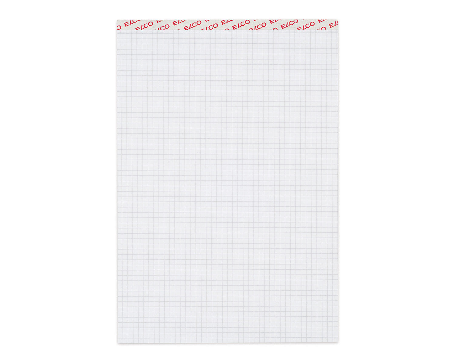 Elco Notizblock A4, kariert, geheftet, 80 Blätter, perforiert, 100 g/m² – weiss