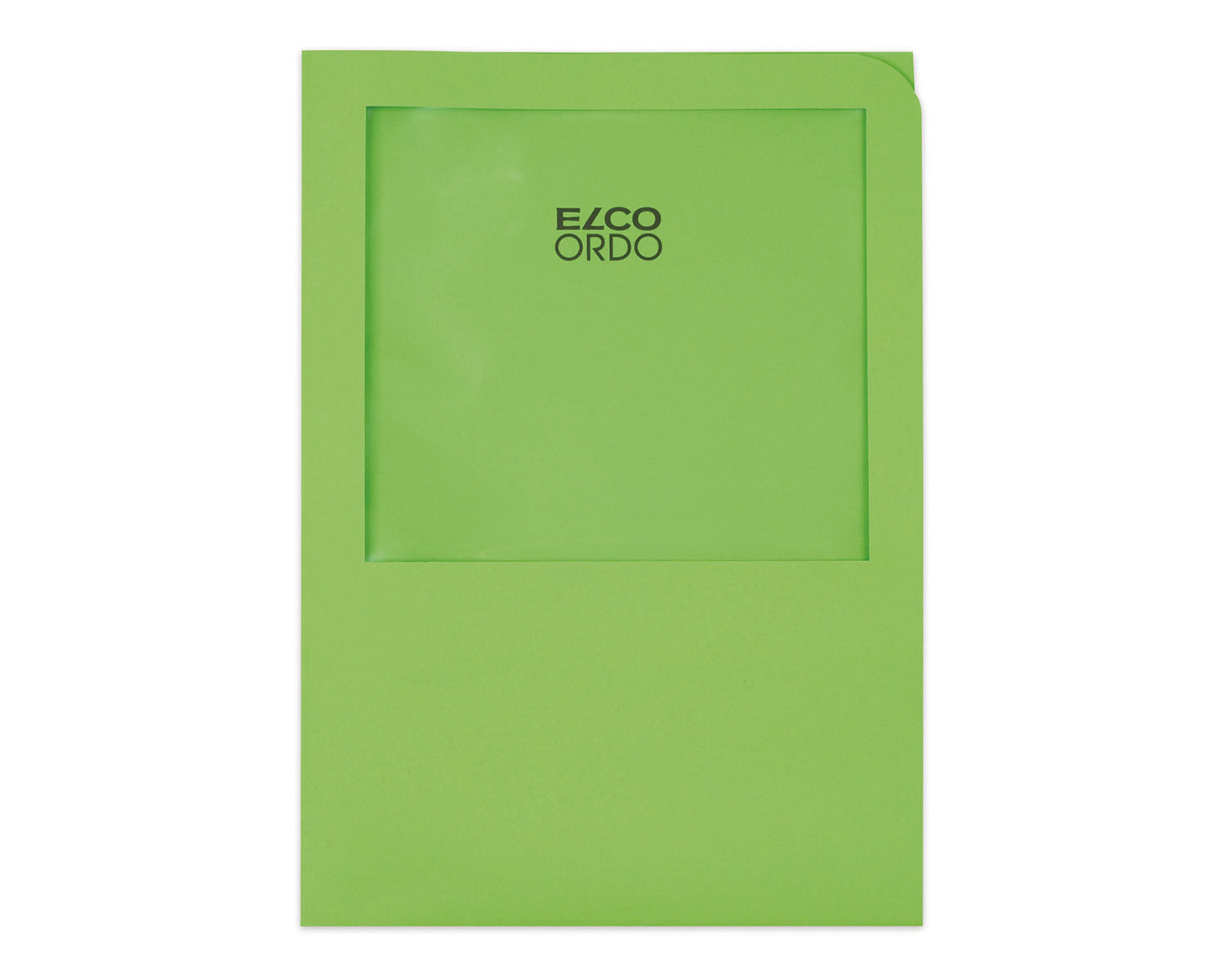 Elco Sichtmappe A4, intensivgrün, Papier, Sichtfenster, 100er-Pack