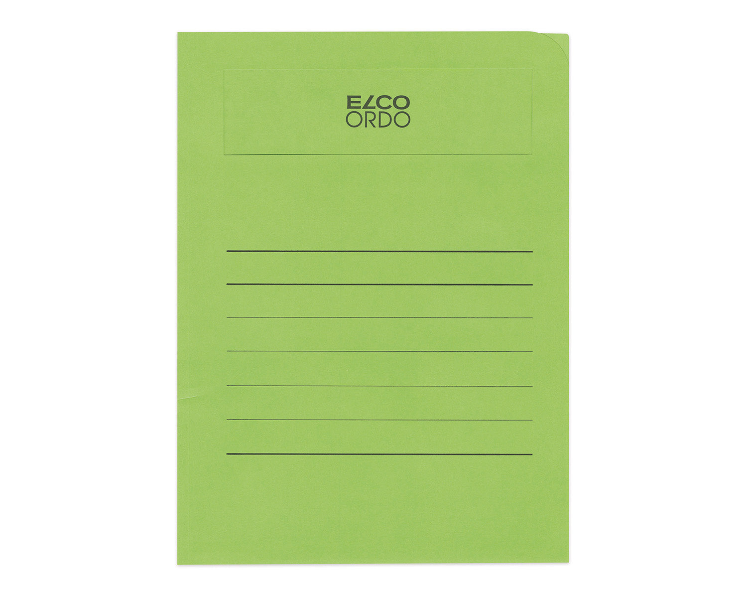 Elco Sichtmappe A4 – intensivgrün, Papier, Sichtfenster, Beschriftungsvordruck, 50er-Pack