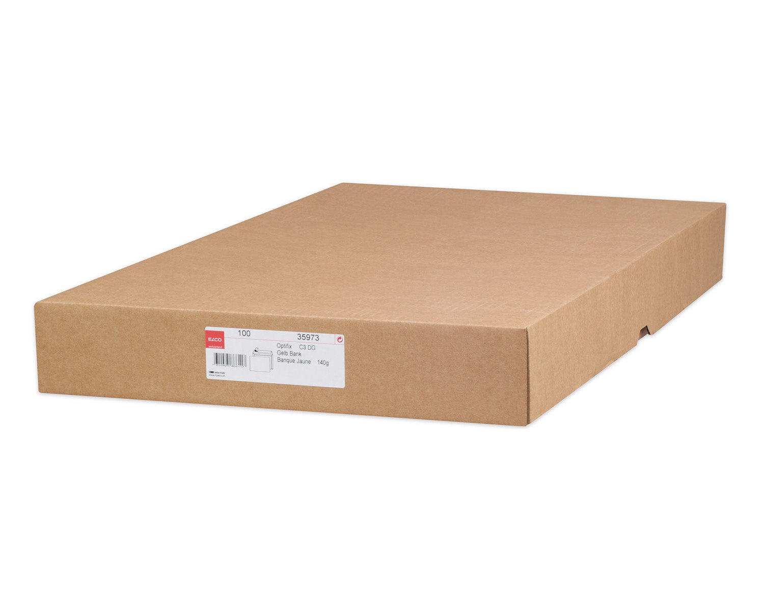 Elco Couvert C3, ohne Fenster, selbstklebend, gelb, 140 g/m²