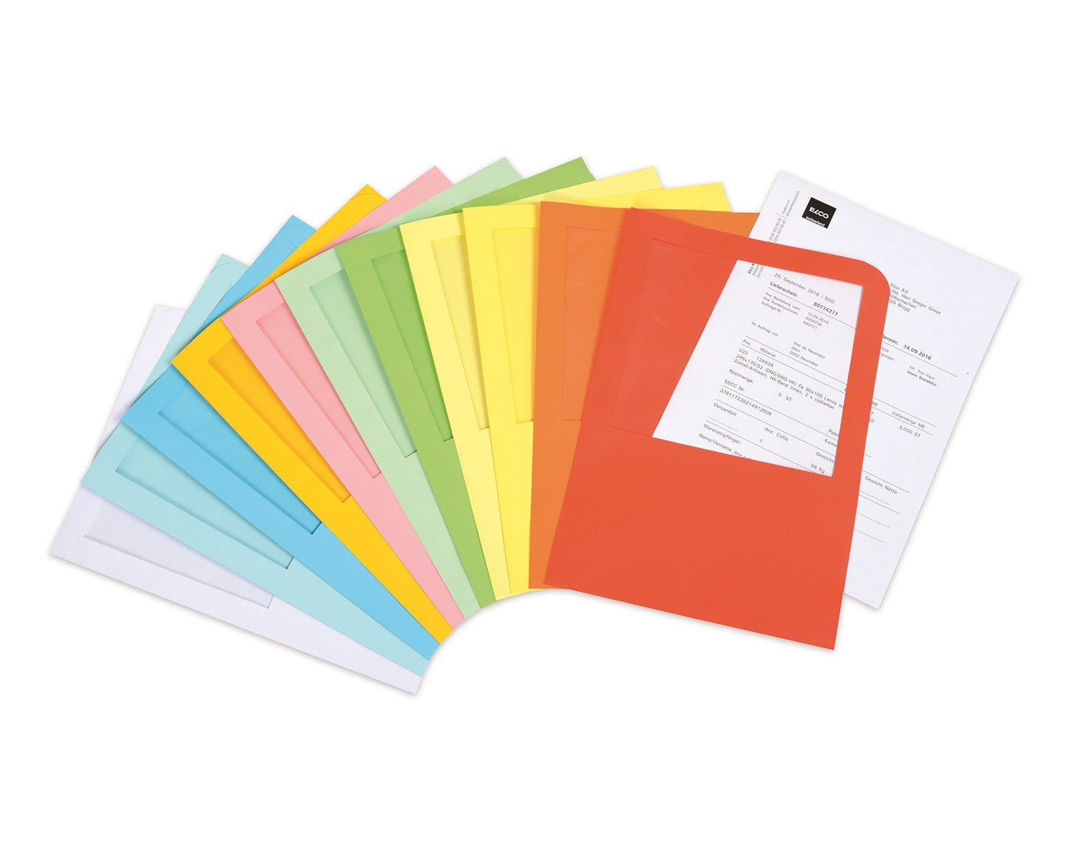 Elco Ordo Transport Sichtmappe A4 – 100 Hüllen, Intensivrot, Papier
