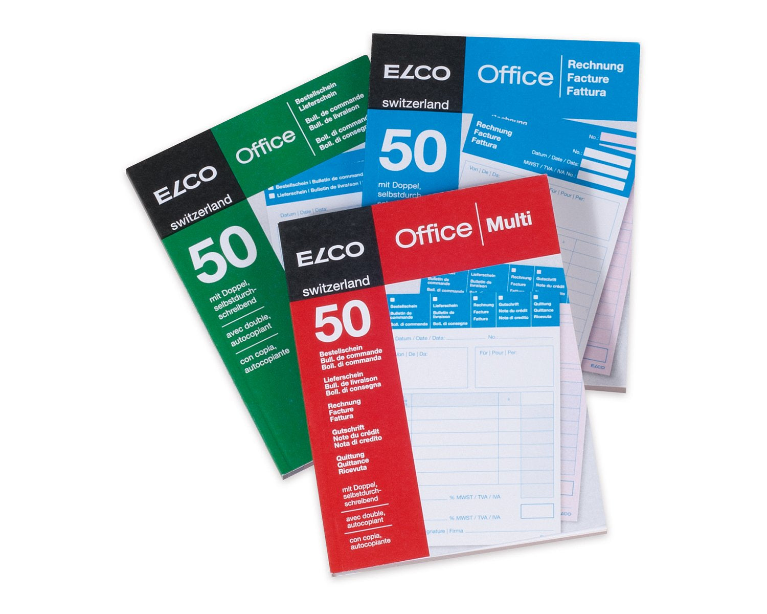 Elco Durchschreibeblock – mehrsprachig, 50 Blatt, A5