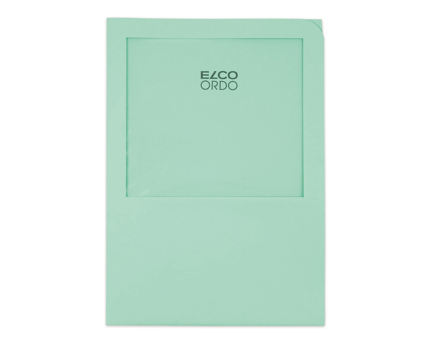 Elco Ordo Transport Sichtmappe A4 – Grasgrün, Papier, Fronttasche, 100er-Pack