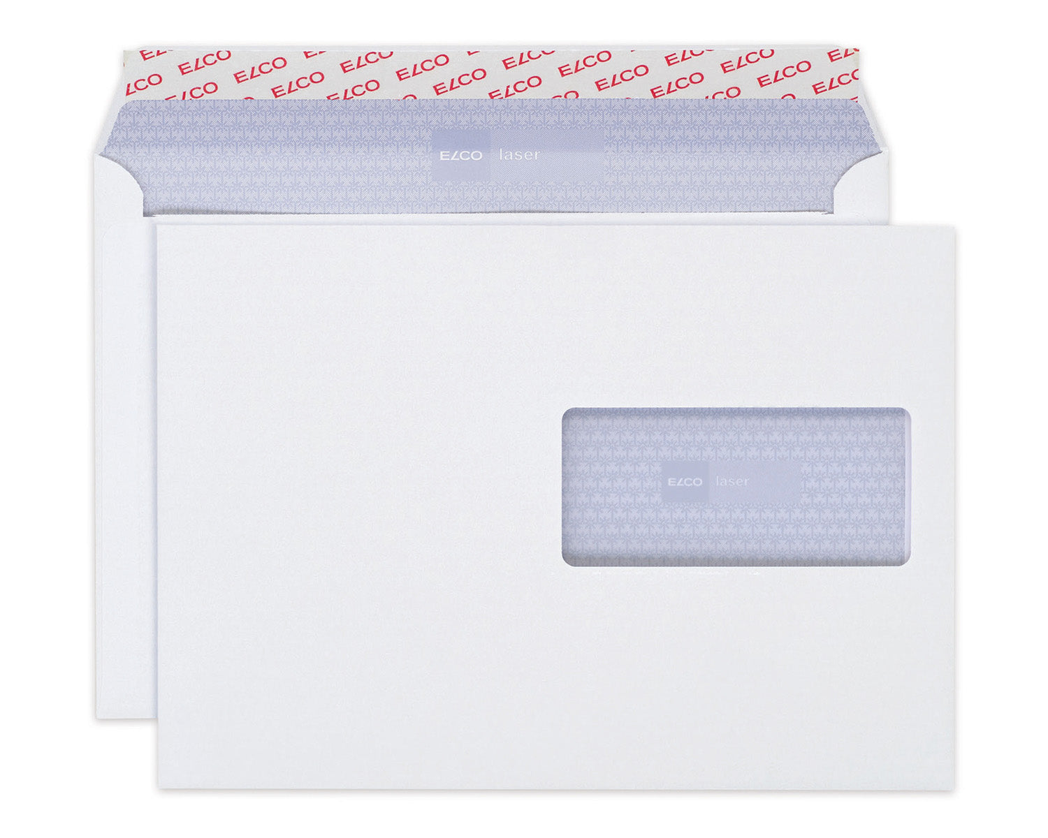 Elco Couvert C5, Fenster rechts, selbstklebend, hochweiss, 100 g/m², mit Innendruck – 100 Stk.