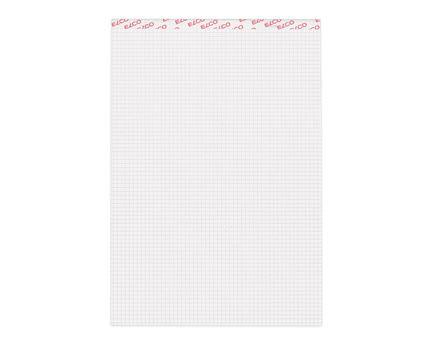 Elco Notizblock A4, kariert, geheftet, 100 Blatt, perforiert, 65 g/m² – grau