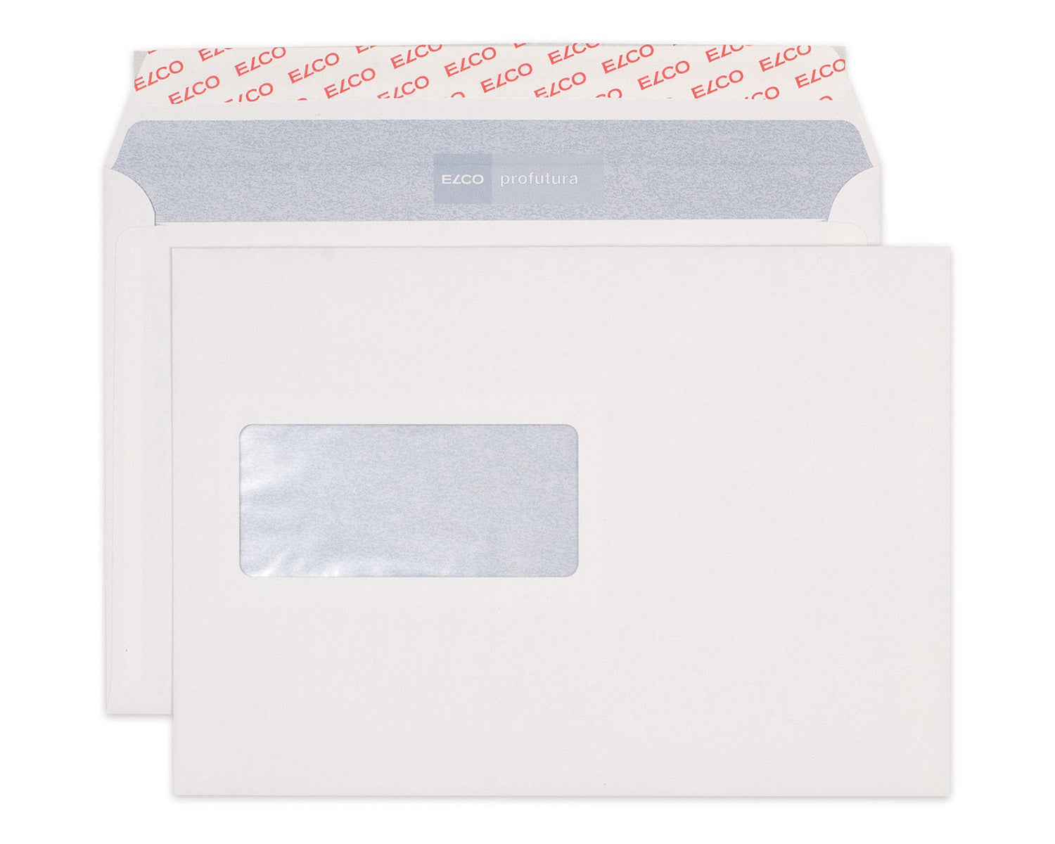 ELCO Couvert C5 (229 × 162 mm), mit Fenster, Haftklebend (Optifix), Naturweiss, 100 g/m² – 500 Stk.