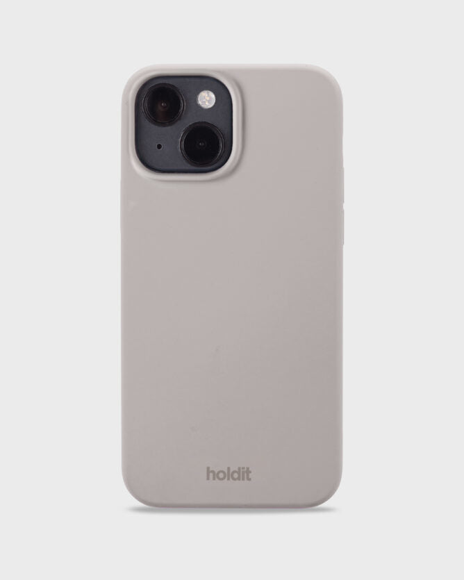 HoldIt Backcover – für Apple iPhone 14, Silikon, Taupe