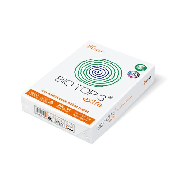 Bio Top 3 Extra Kopierpapier Weiss – A4, 80 g/m², 500 Blatt