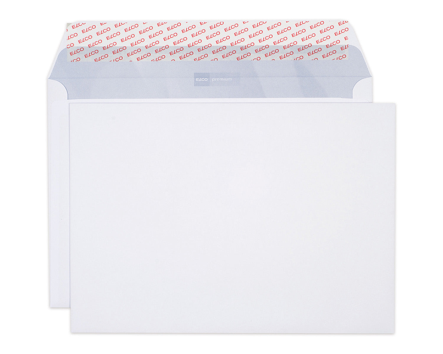 Elco Couvert B4, ohne Fenster, selbstklebend, hochweiss, 120 g/m², mit Innendruck – 25 Stk.