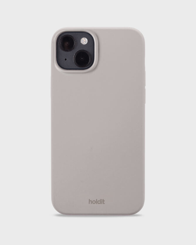 HoldIt Backcover – für Apple iPhone 14 Plus, Silikon, Taupe