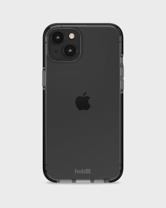Holdit – Backcover – für Apple iPhone 14 Plus – transparent/schwarz – TPU – stossdämpfend