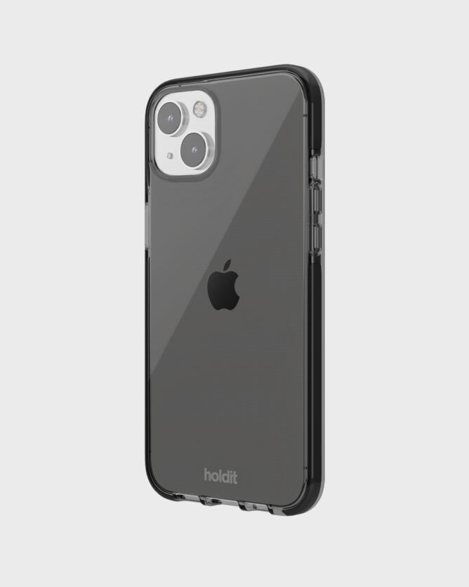 Holdit – Backcover – für Apple iPhone 14 Plus – transparent/schwarz – TPU – stossdämpfend