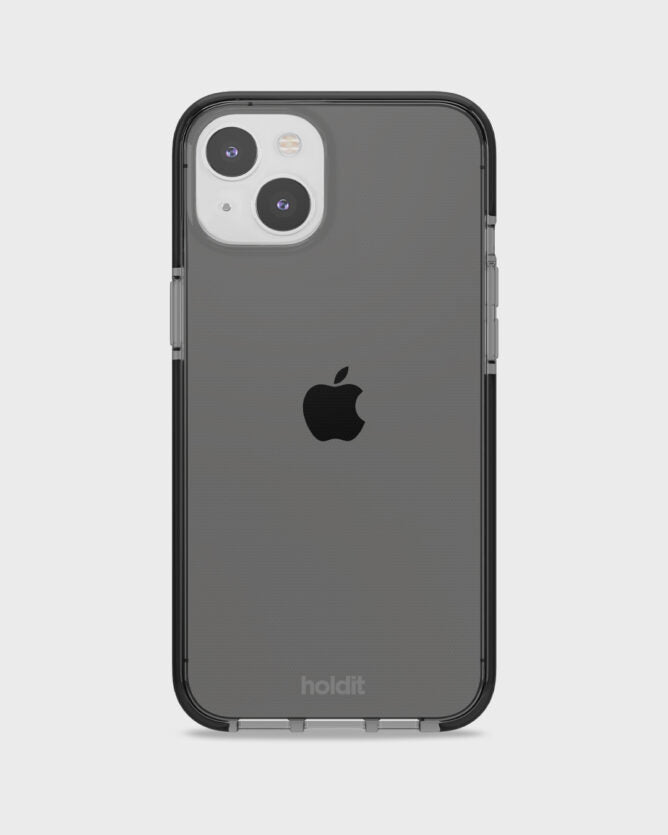 Holdit – Backcover – für Apple iPhone 14 Plus – transparent/schwarz – TPU – stossdämpfend