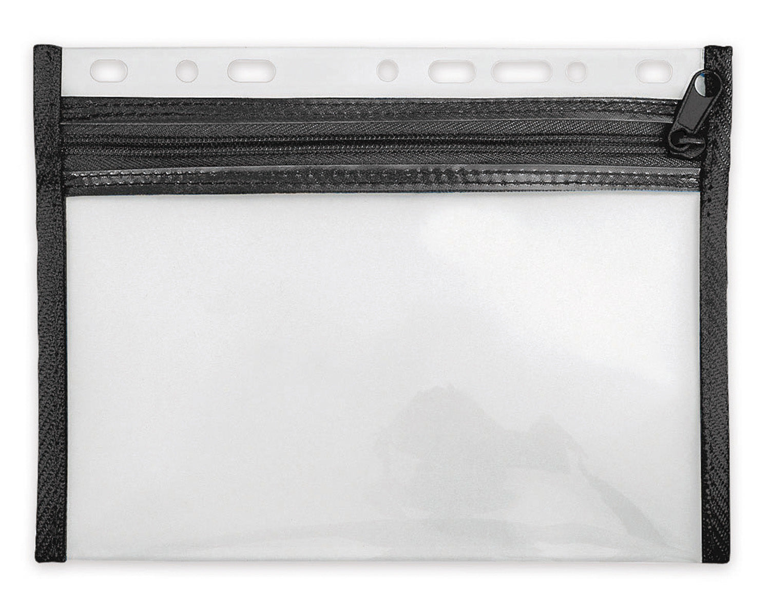 Elco Velobag Reissverschlusstasche 74802.20 A5 Quer, PP-Folie, zum Abheften, Schwarz, Transparent – 10 Stück
