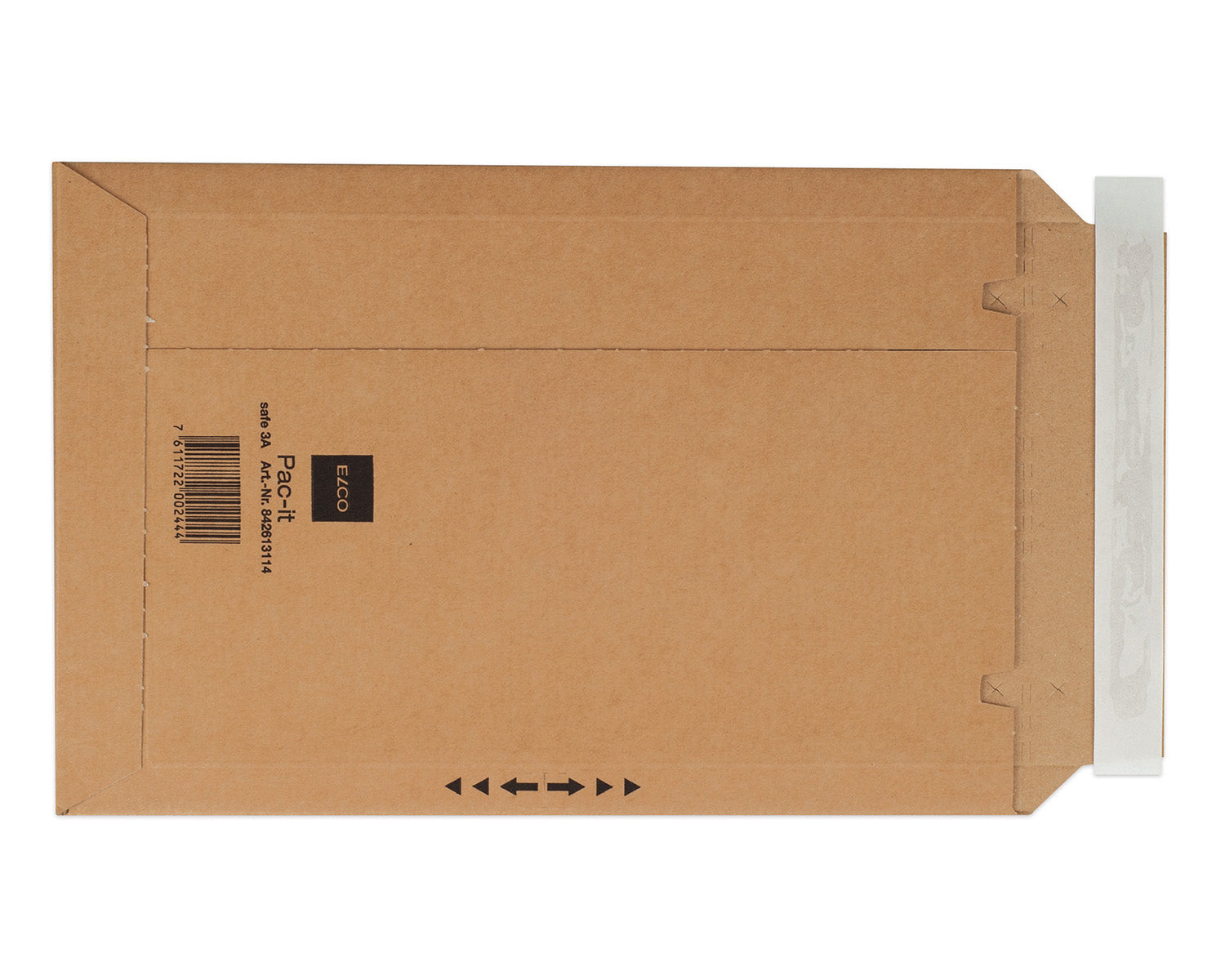 Elco Karton-Versandtasche – 240 × 340 mm, Wellkarton, Braun, Selbstklebend, Aufreissperforation