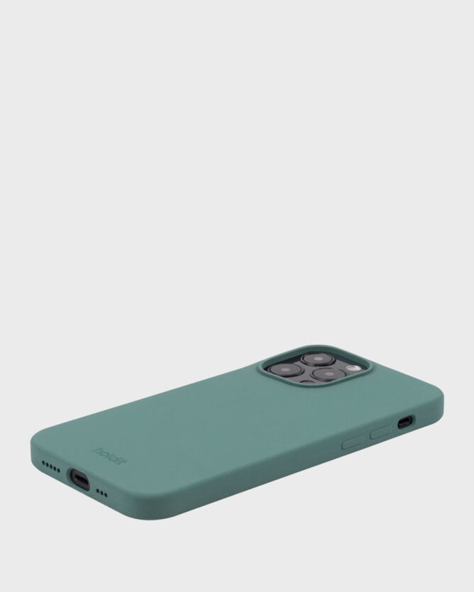 HoldIt Backcover – für Apple iPhone 14 Pro, Silikon, Moosgrün