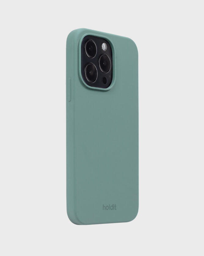 HoldIt Backcover – für Apple iPhone 14 Pro, Silikon, Moosgrün