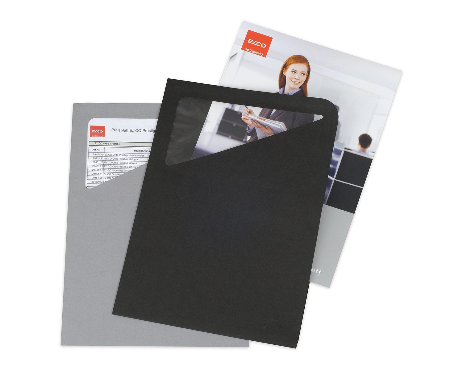 Elco Sichtmappe A4 – Schwarz, Papier, 20er-Pack