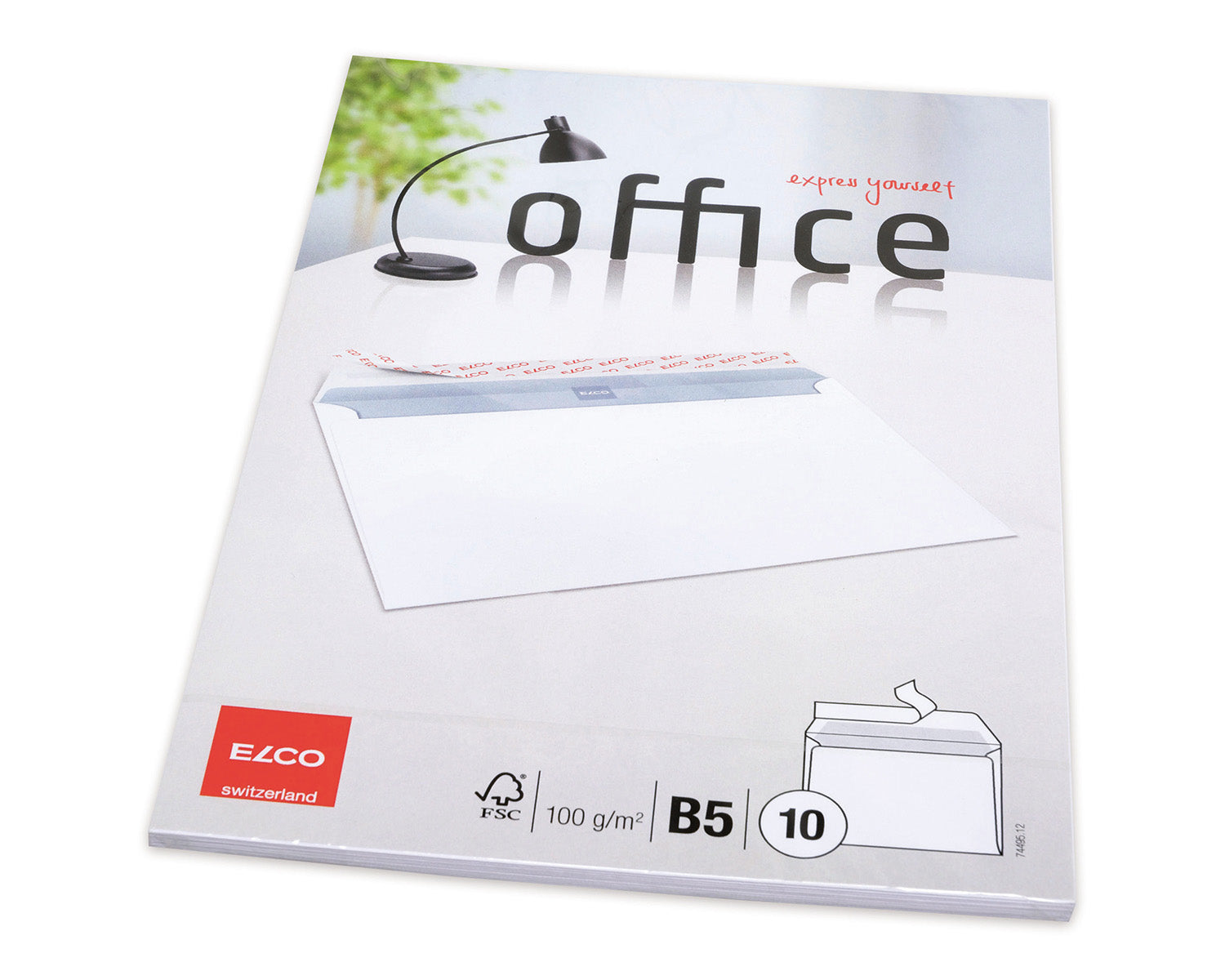 Elco Couvert B5, ohne Fenster, selbstklebend, hochweiss, 100 g/m², mit Innendruck – 10 Stk.
