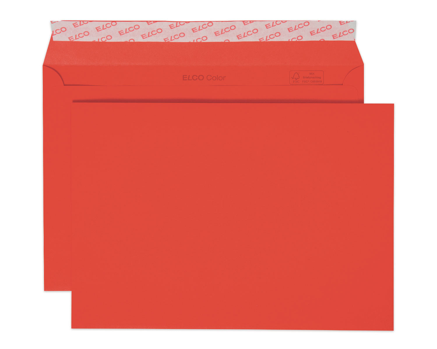 ELCO Couvert C5, ohne Fenster, haftklebend, rot, 100 g/m² – 250 Stk.