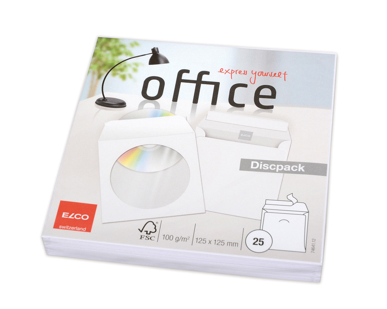Elco Discpack – 1 Disk, FSC-Papier, 125 × 125 mm, 25er Pack