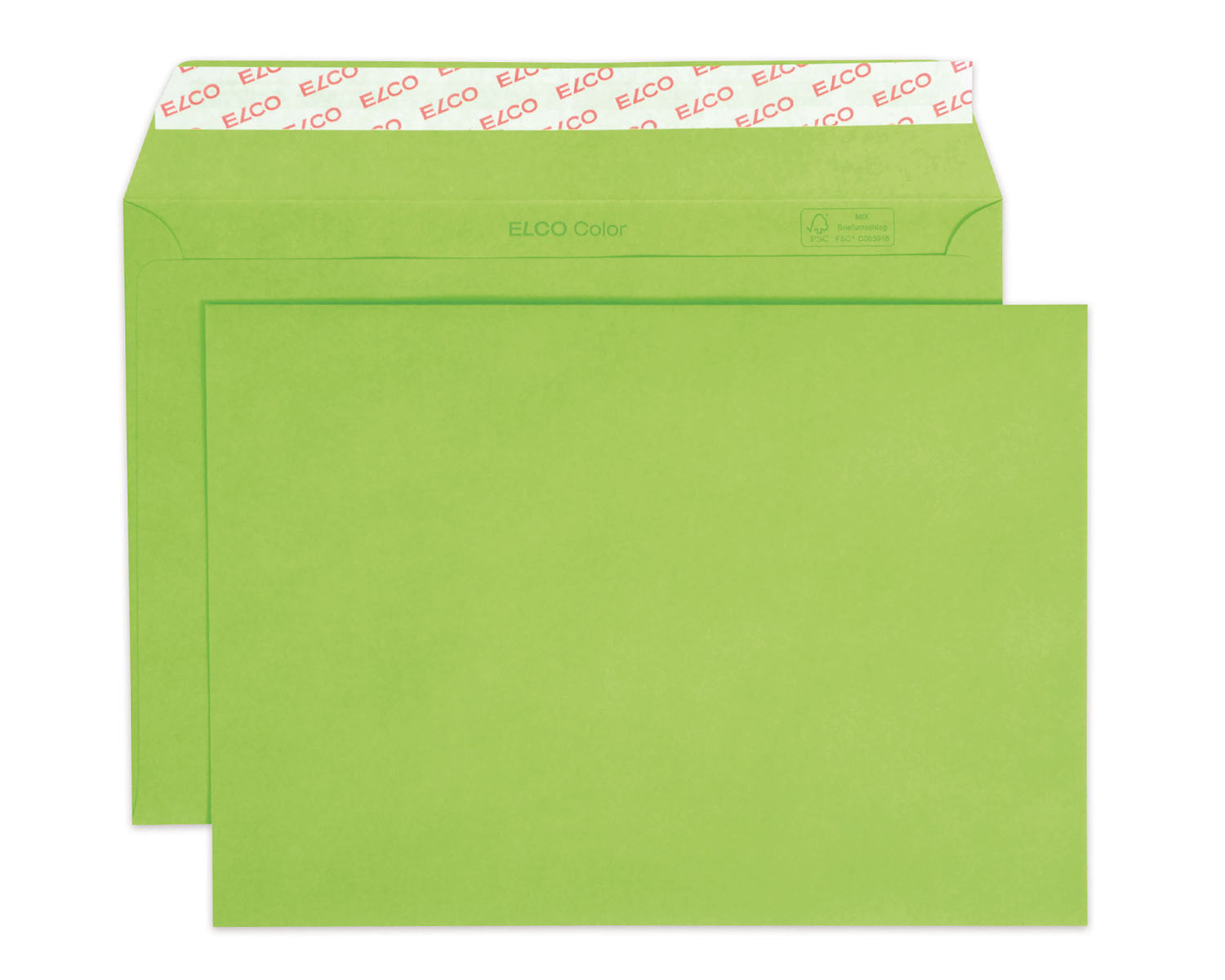 Elco Couvert C5 (229 × 162 mm), ohne Fenster, selbstklebend (Optifix), intensivgrün, 100 g/m² – 250 Stk.