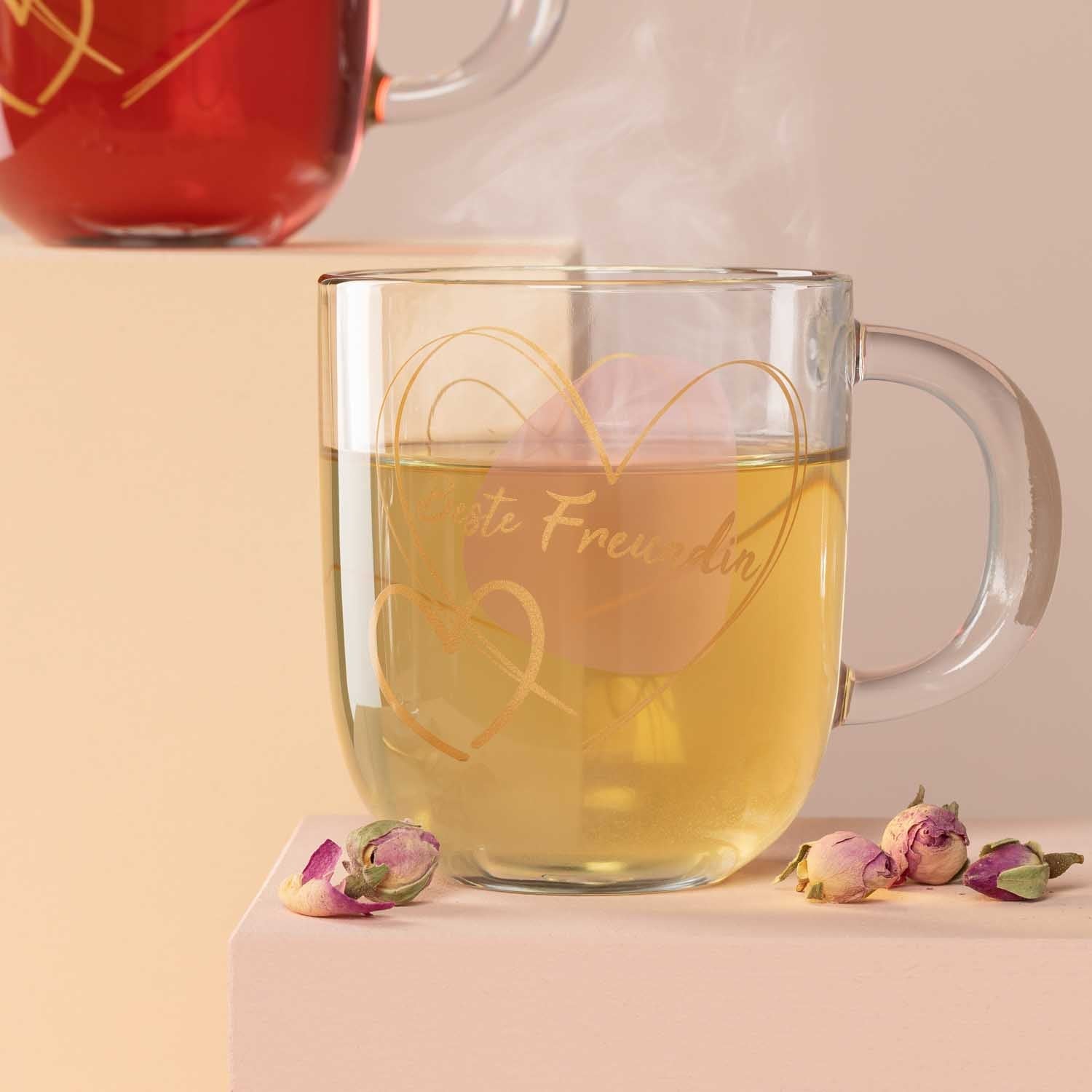 LEONARDO Kaffeetasse Emozione – 400 ml, Ø 8,7 cm (H 15 cm), Kalk-Natron-Glas, Transparent, mikrowellengeeignet