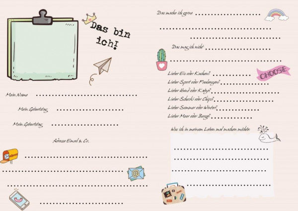 Pagna Save me Best Friends Freundebuch – 150 × 220 mm – 60 Seiten – Deutsch, Gebunden, Eule