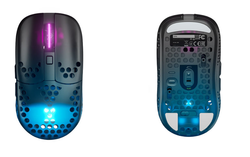 CHERRY XTRFY MZ1W – Gaming-Maus – Kabelgebunden (USB‑A), RGB-Beleuchtung, 1000 Hz, Schwarz