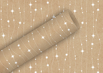 Braun + Company Geschenkpapier Rolle – Glitzerkette – Papier, 70 g/m2 – 700 × 2000 mm