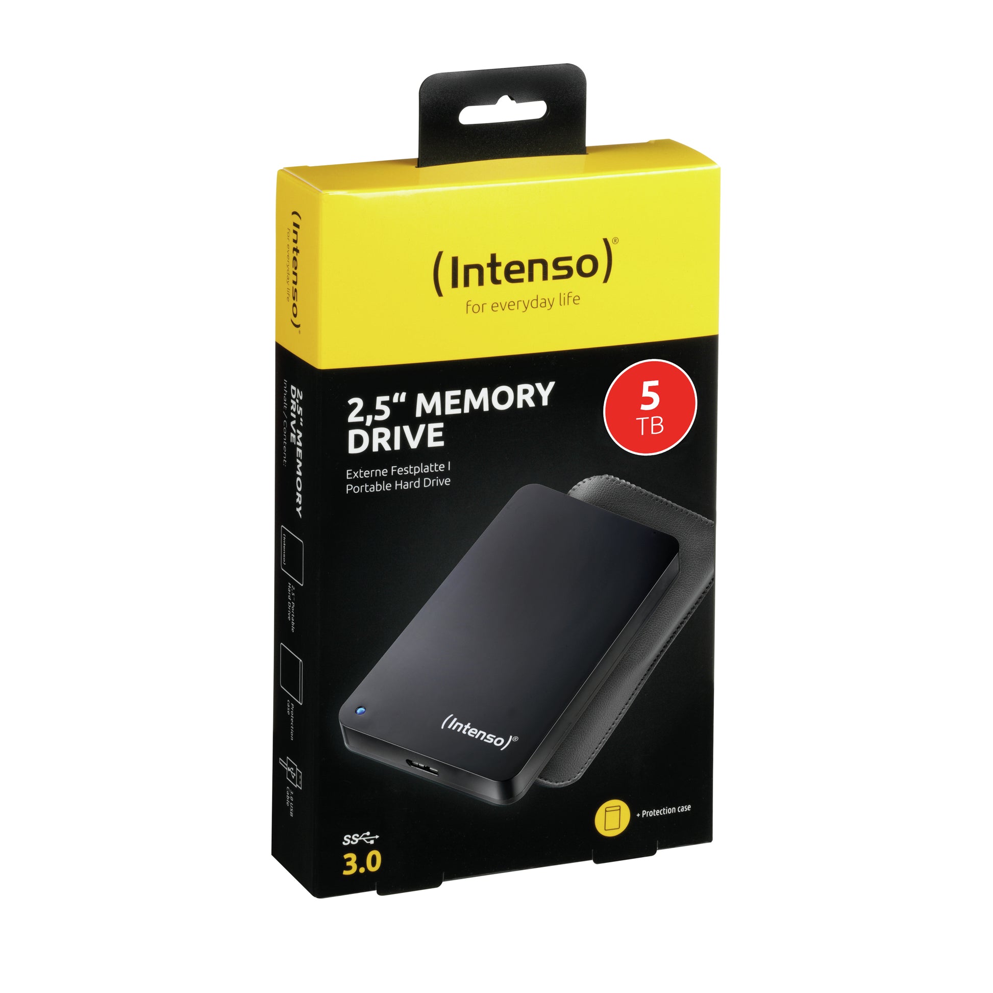 Intenso Memory Drive 5 TB (6023513) – 2,5" externes HDD, USB 3.2 Gen 1 (USB 3.0), 5400 U/min, 85 MB/s