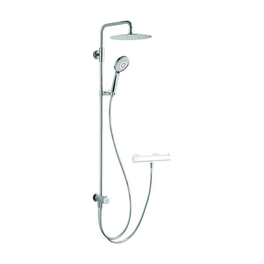 KWC Unterputz-Badebatterie chromeline – 130 cm, Metall, Kunststoff (Schlauch), Wandmontiert, Chrom