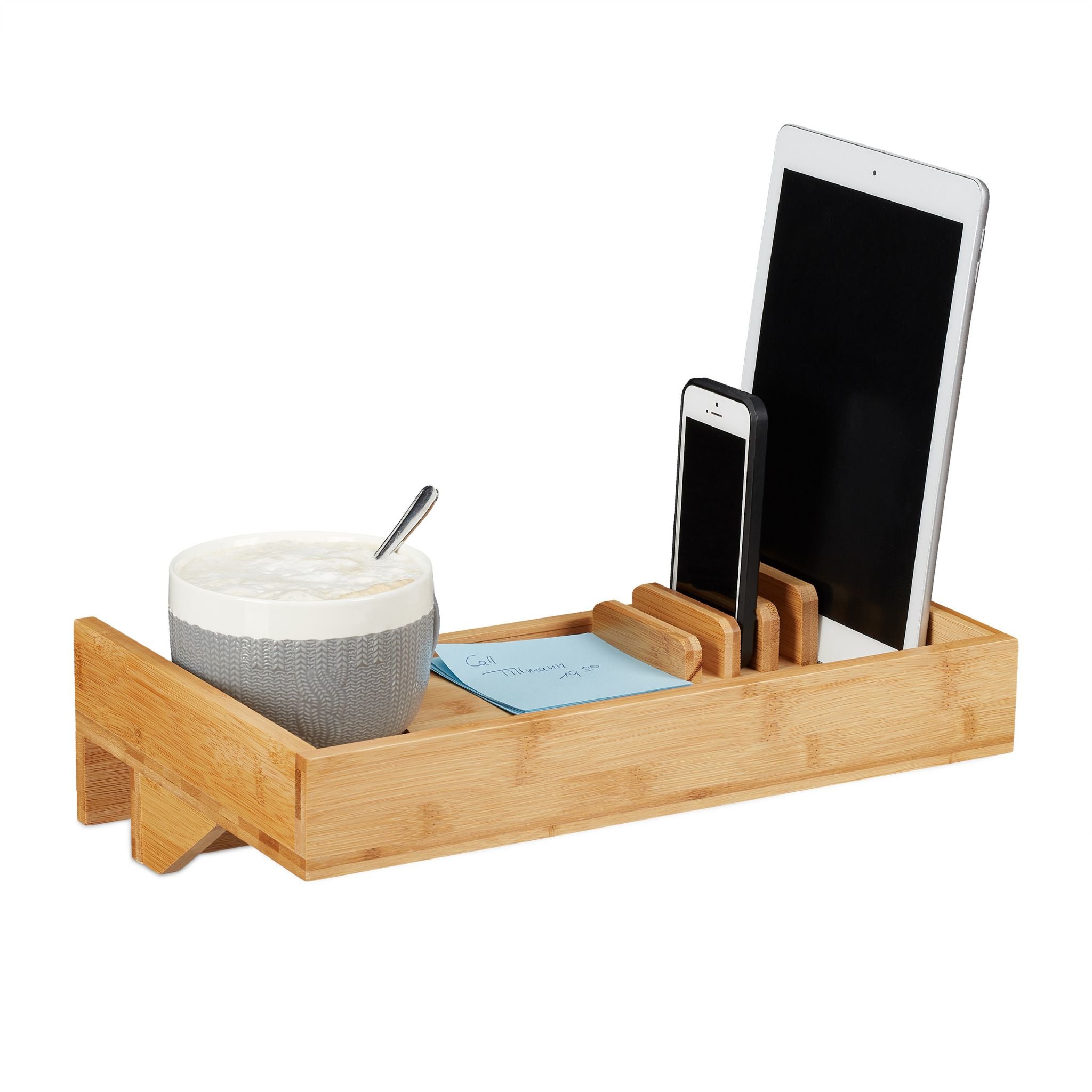 Relaxdays Aufbewahrungsbox – Bambus – Natur – 350 × 95 × 230 mm