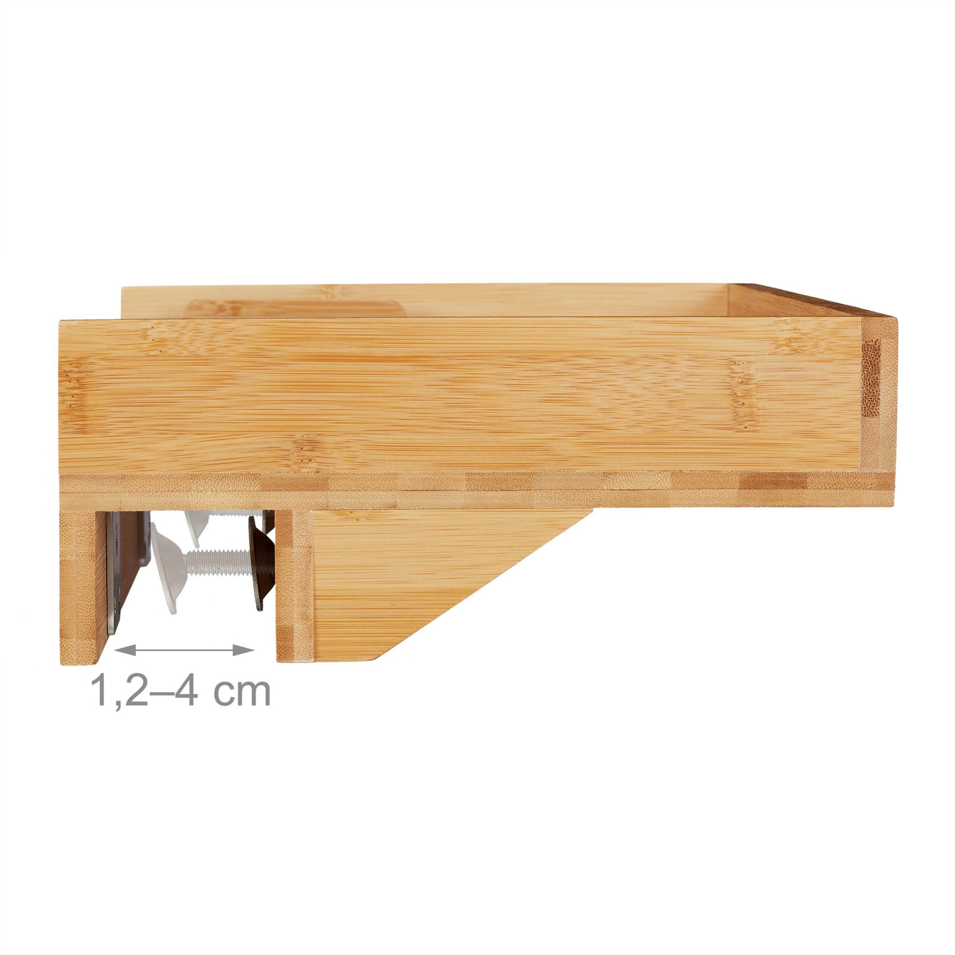 Relaxdays Aufbewahrungsbox – Bambus – Natur – 350 × 95 × 230 mm