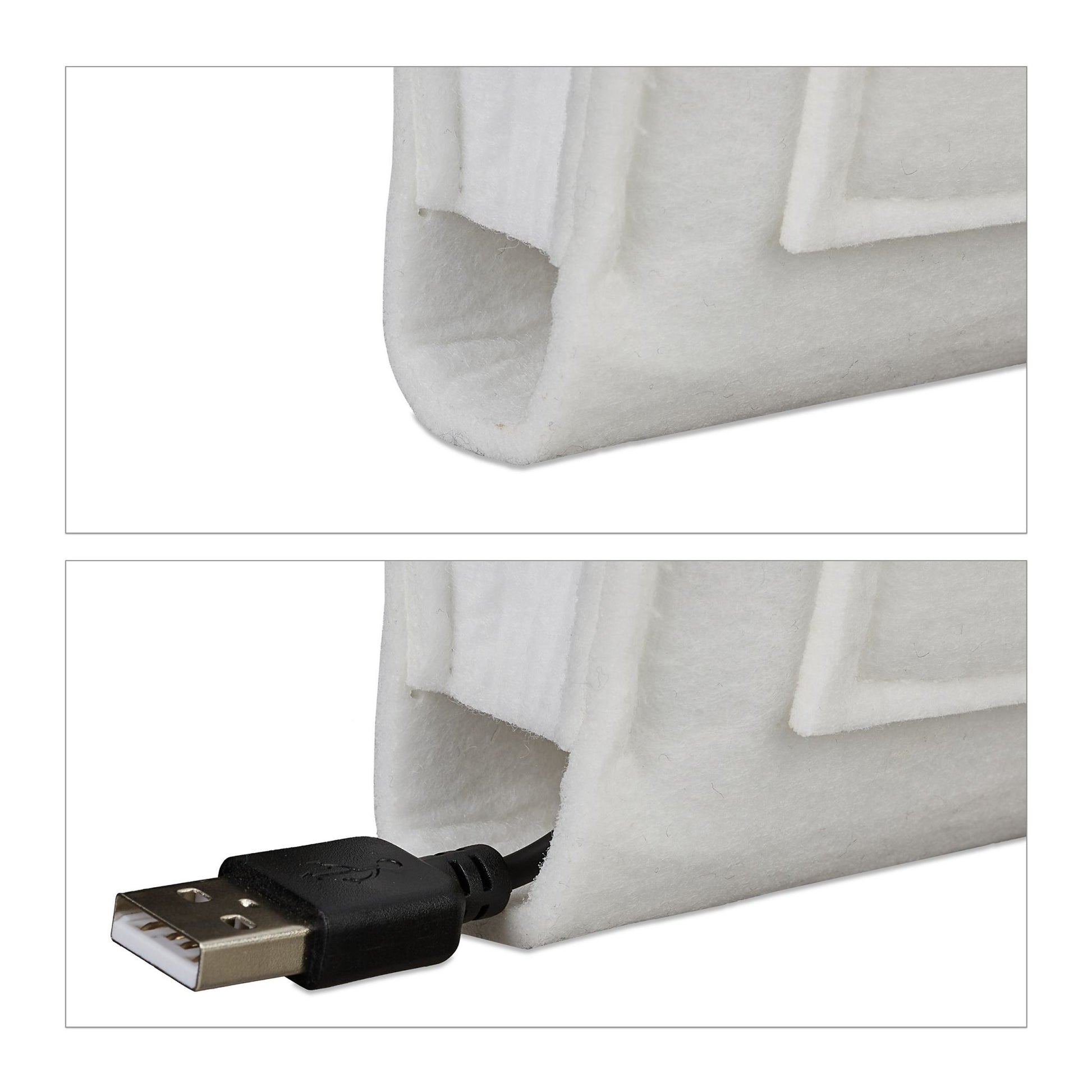 Relaxdays Aufbewahrungsbox – Filz – Weiss – 5 Fächer – 280 × 260 × 50 mm